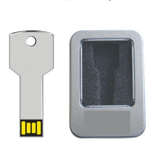 The supply of tin metal key U disk laser logo custom gift USB key flash memory bank