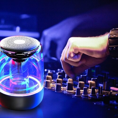 Portable Speakers Bluetooth Column Wireless Bluetooth Speaker Powerful Bass Radio with Variable Color LED Light